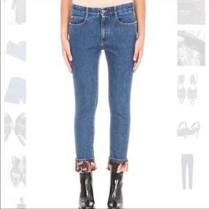 Stella McCartney women's flower printed cuff jeans